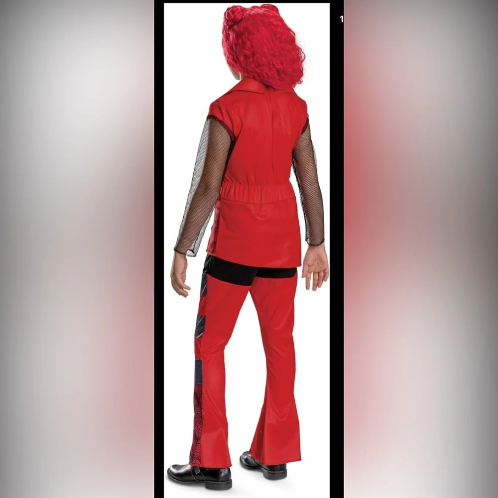NEW Descendants The Rise of Red Costume Jumpsuit *NO WIG* Girls Size Large 10-12